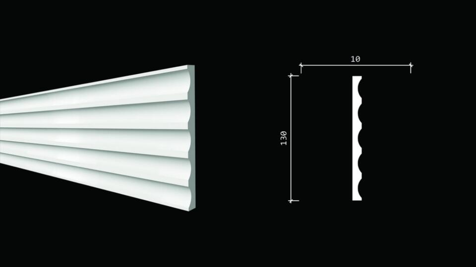 Фото №4  Decor-dizayn DD902(3m)/Панель (130x10x3000мм)/20, шт