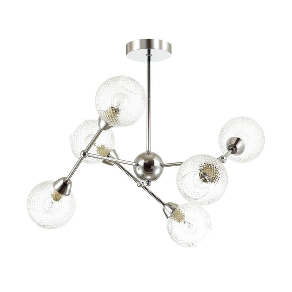 Фото №4  Люстра LUMION 4438/6C MODERNI LN 000 хром, стекло Люстра на штанге E14 6*40W 220V EVERLY