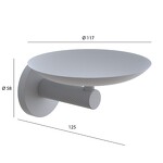 Превью фото №2  Boheme Мыльница Настенная Uno Shine Gun Metall
