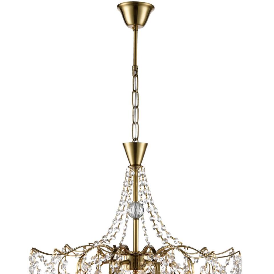 Фото №11  Люстра LUMION 8243/6 CLASSI LN26 086 латунь, металл Люстра подвесная E14 6*40W 220V KRISTINA