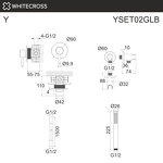 Превью фото №3  Система для душа скрытого монтажа WHITECROSS Y YSET02GLB (брашированное золото)