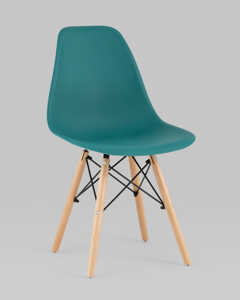 Фото №10  Стул Eames Style DSW темно-бирюзовый x4 (разборный каркас)