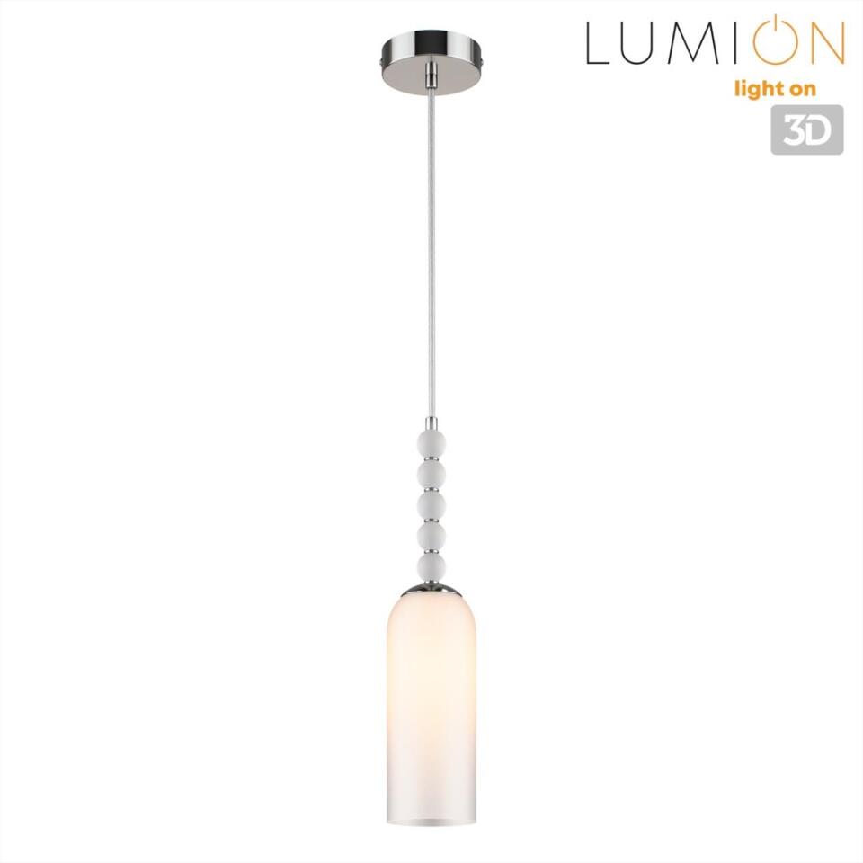 Фото №8  Подвесной светильник LUMION 8270/1A NEOCLASSI LN26 153 хром/белый, металл/стекло Подвес Е14 1*40W 220V TRACY
