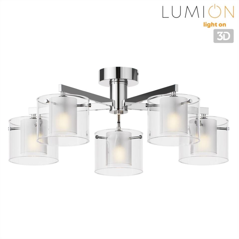 Фото №8  Люстра LUMION 8261/5C MODERNI LN26 135 металл/стекло, хром/прозрачный Люстра потолочная E14 5*40W 220V VERDI