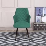 Превью фото №4  Top concept Стул поворотный на 90 градусов, функция возврата, антишум Хант ромб, бархат зеленый 19 / чёрный конус