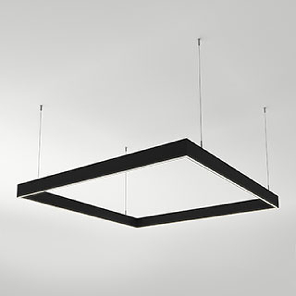 Фото №1  Подвесной светильник Arlight Светильник ALT-LINEAIR-QUADRAT-FLAT-UPDOWN-DIM-1375-170W Warm3000 (BK, 100 deg, 230V) ( IP20 Металл, 3 года)