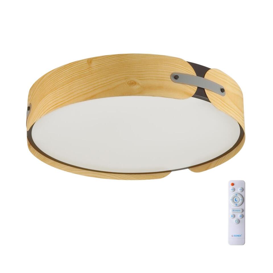 Фото №11  SONEX 7721/100L AVRA LED SN 597 Светильник металл/пластик/белый/черный/дерево LED 100Вт 3000-6000K D600 IP20 пульт ДУ CORAGGIO