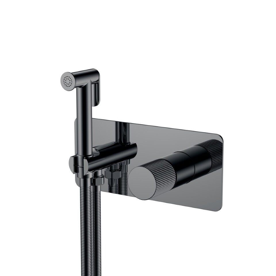 Фото №2  Boheme Смеситель гигиенический STICK Shine Gun Metal LINEA