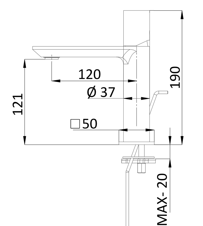 Фото №2  Смеситель для раковины Remer Edge EG510