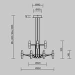 Превью фото №8  Подвесной светильник Подвесной светильник Maytoni MOD401PL-L72BS3K