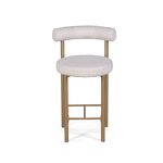 Превью фото №6  Top concept Стул полубарный Бигги, букле Turin ivory / опоры золото