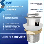 Превью фото №4  Teymi Донный клапан с переливом Ritta для раковины, хром T140125
