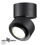 Превью фото №1  NOVOTECH 358946 OVER NT22 362 черный Светильник накладной светодиодный IP20 LED 4000К 18W 220V EDDY