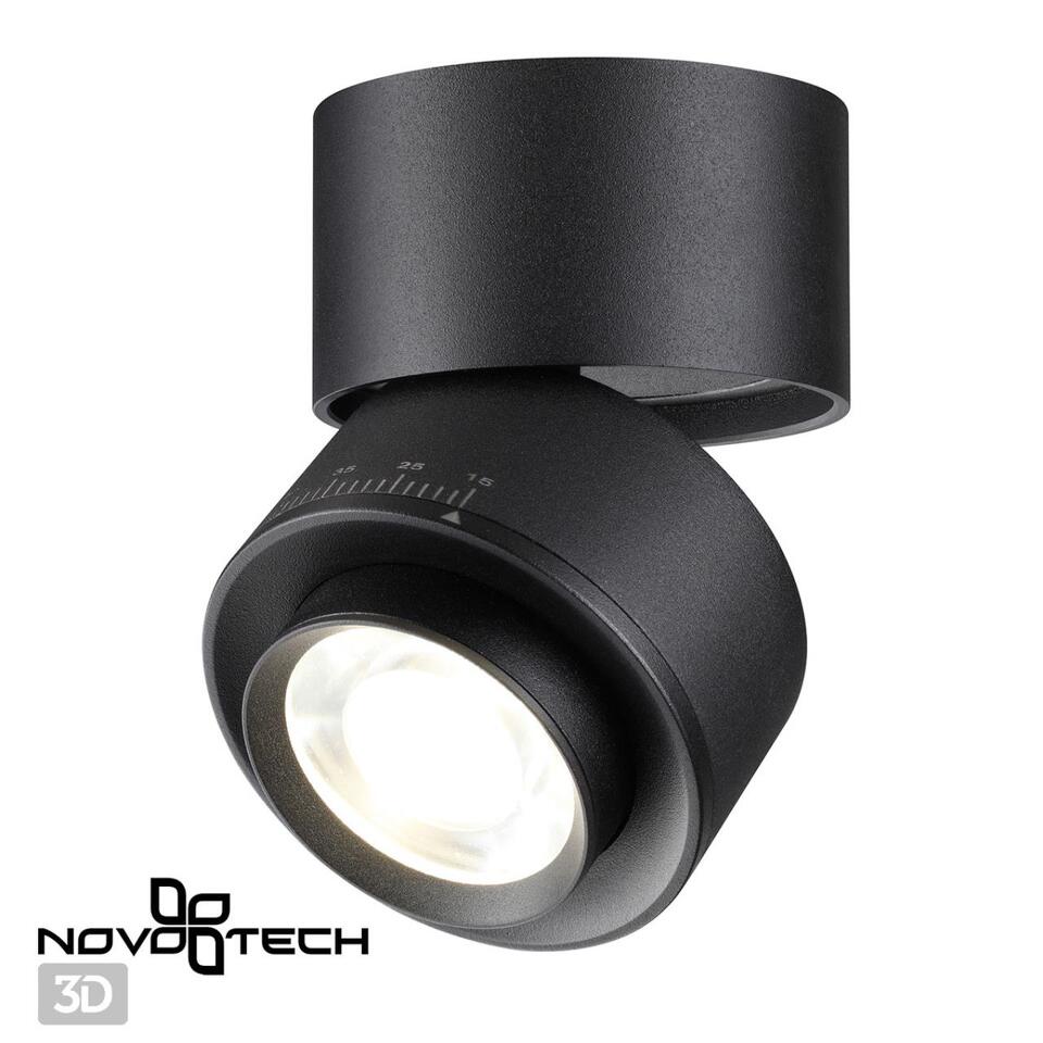 Фото №9  NOVOTECH 358946 OVER NT22 362 черный Светильник накладной светодиодный IP20 LED 4000К 18W 220V EDDY