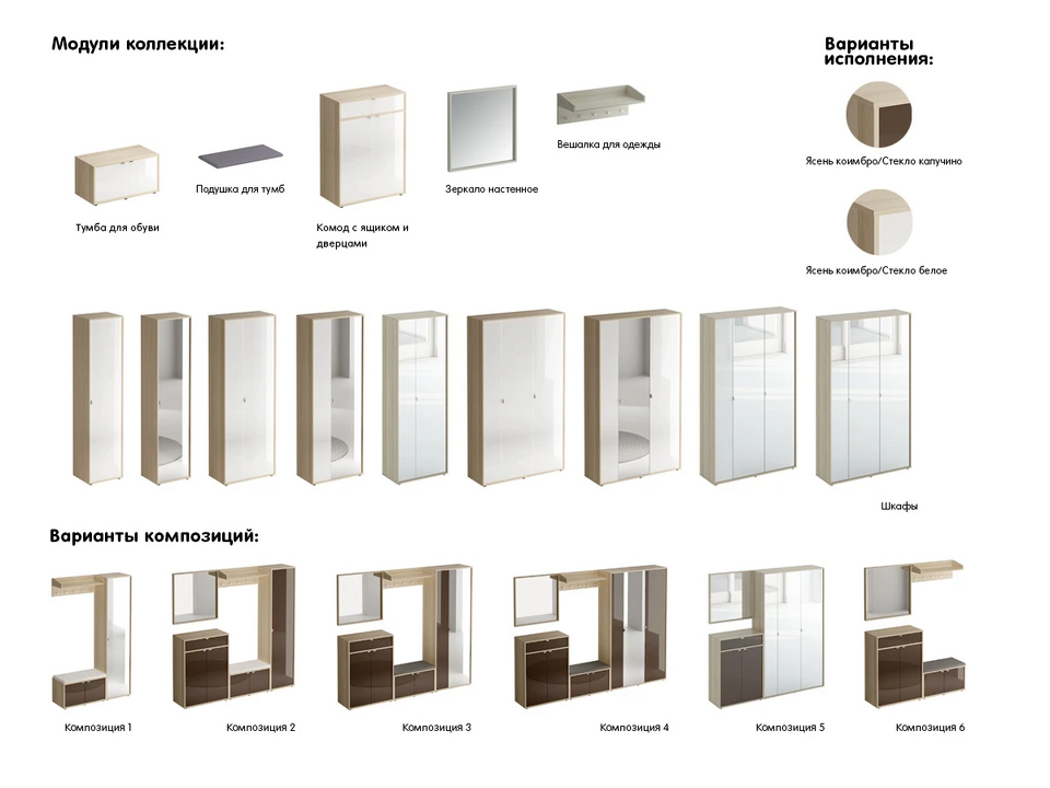 Фото №3  Шкаф OGOGOHOME Шкаф трехдверный Latte