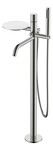 Превью фото №1  Boheme Смеситель STICK напольный Nickel Brush c ручкой DIMOND