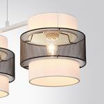 Превью фото №7  Подвесной светильник LUMION 8002/3A MODERNI LN25 000 белый, черный металл/металл, текстиль Подвес Е27 3*60W 220V ANIMAISA