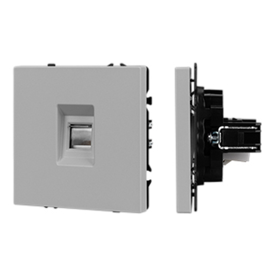 Фото №1  Розетка Arlight Механизм компьютерной розетки SCT-NOBE-MPC1-SFPL-IS (RJ-45, CAT6) ( Никель)