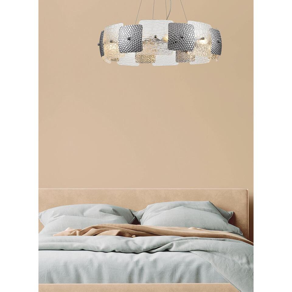 Фото №7  Люстра LUMION 6588/6 MODERNI LN26 202 хром/тонированное стекло, металл/стекло Люстра подвесная E14 6*40W 220V LIBERTI