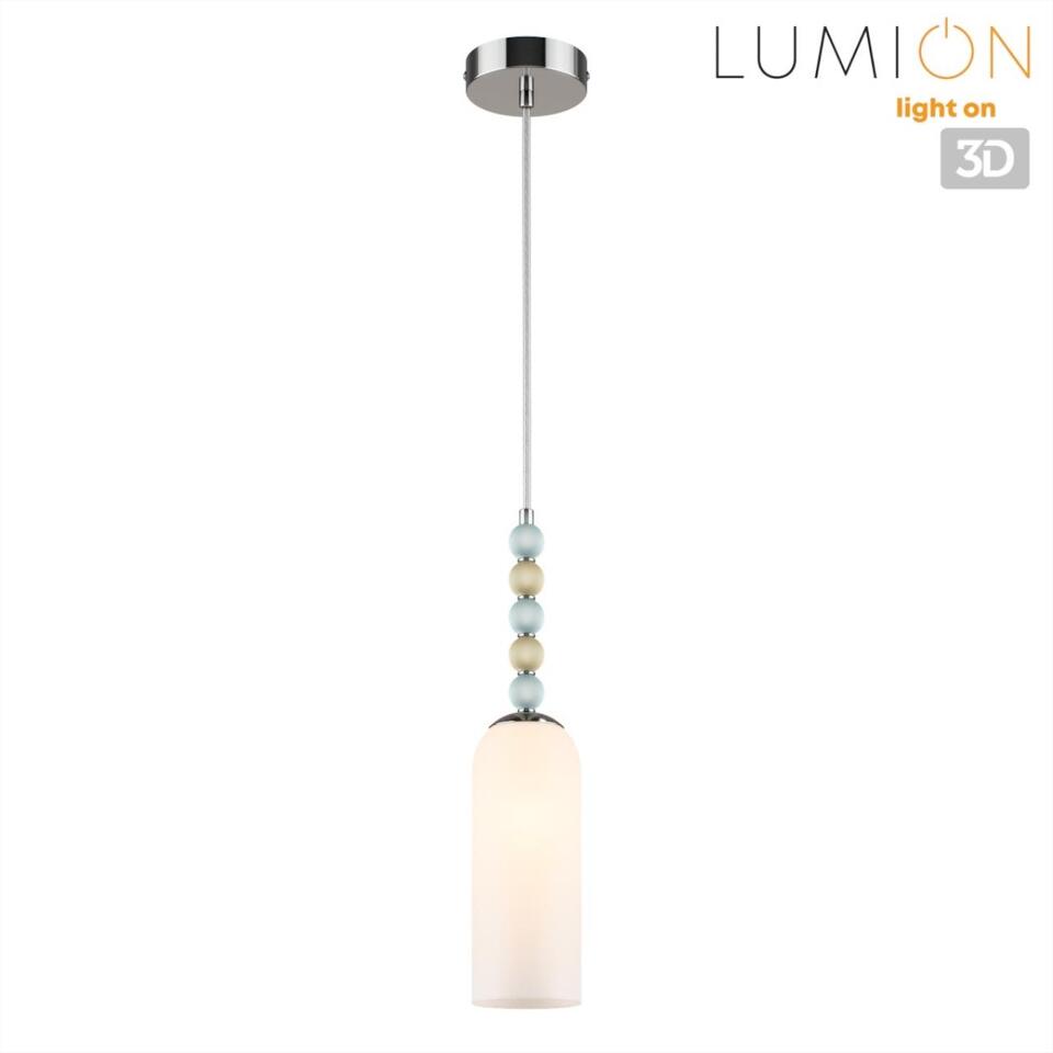 Фото №7  Подвесной светильник LUMION 8271/1A NEOCLASSI LN26 153 хром/голубой/желтый/белый, металл/стекло Подвес Е14 1*40W 220V TRACY