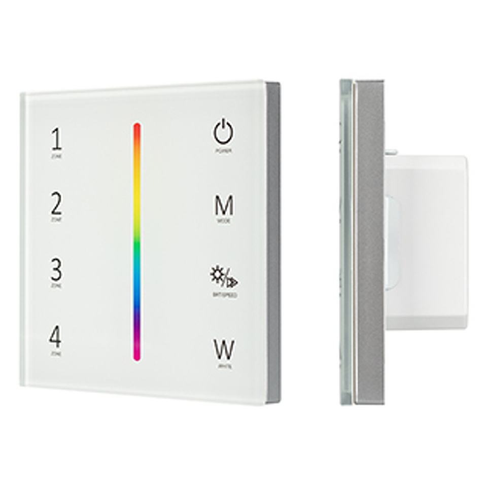 Фото №1  Arlight Панель Sens SMART-P45-RGBW White (230V, 4 зоны, 2.4G) ( IP20 Пластик, 5 лет)