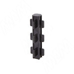 Превью фото №1  PULSE СОТА Соединительный элемент для профиля-разделителя четырёхсторонний, H=60мм, кожа, черный, SOTA (YG036CPUS2)