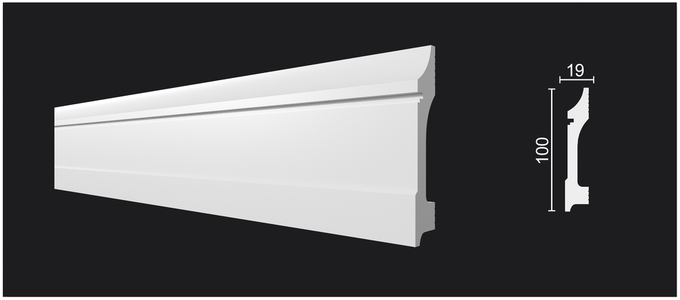 Фото №3  Плинтус Decor-dizayn DD711/Плинтус (100х19x2000мм)/14, шт