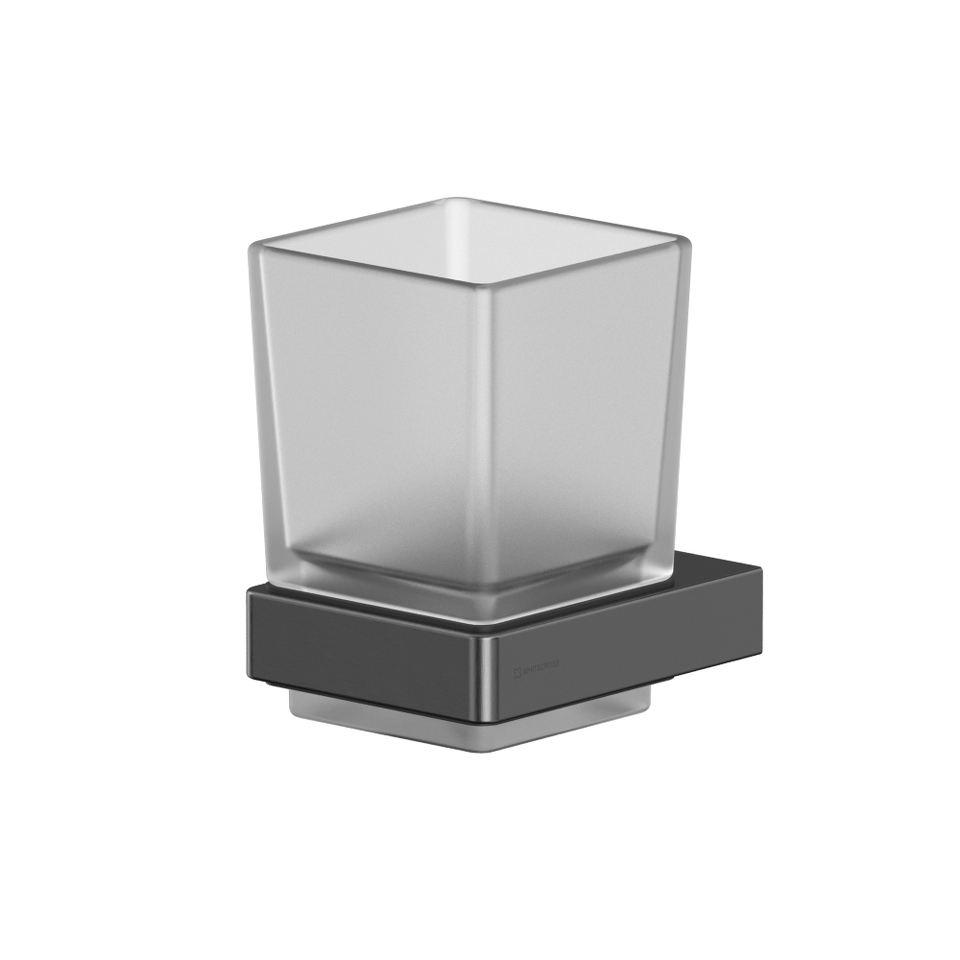 Фото №2  Стакан подвесной WHITECROSS Cubo CU2430GM (оружейная сталь)