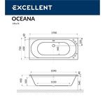 Превью фото №3  Ванна EXCELLENT Oceana 170x75 "SMART" (хром)