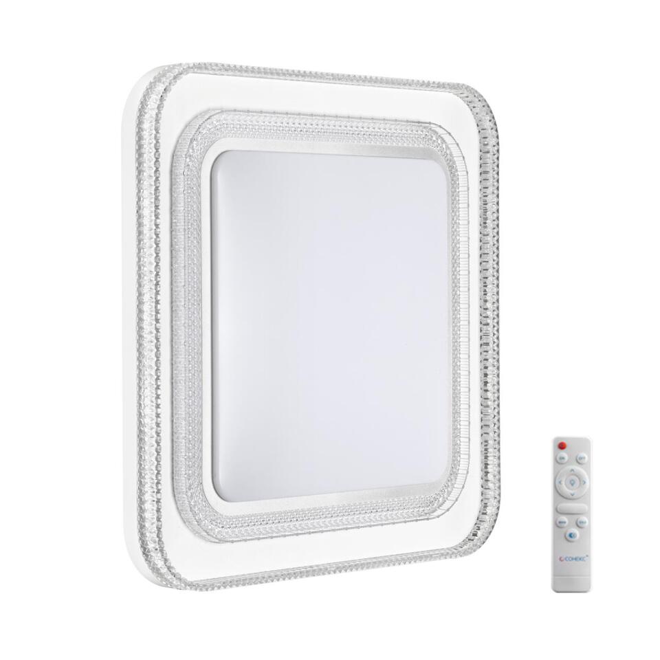 Фото №8  SONEX 7685/EL MARON SN 181 Светильник пластик/серебристый LED 70Вт 3000-6000K 490х490 IP43 пульт ДУ SUZY SILVER