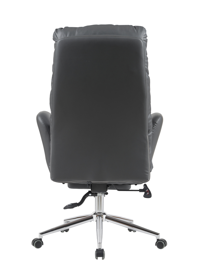 Фото №5  Кресло Кресло руководителя TopChairs Solid с оттоманкой серый