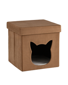 Фото Пуф складной с ящиком Store Pet коричневый