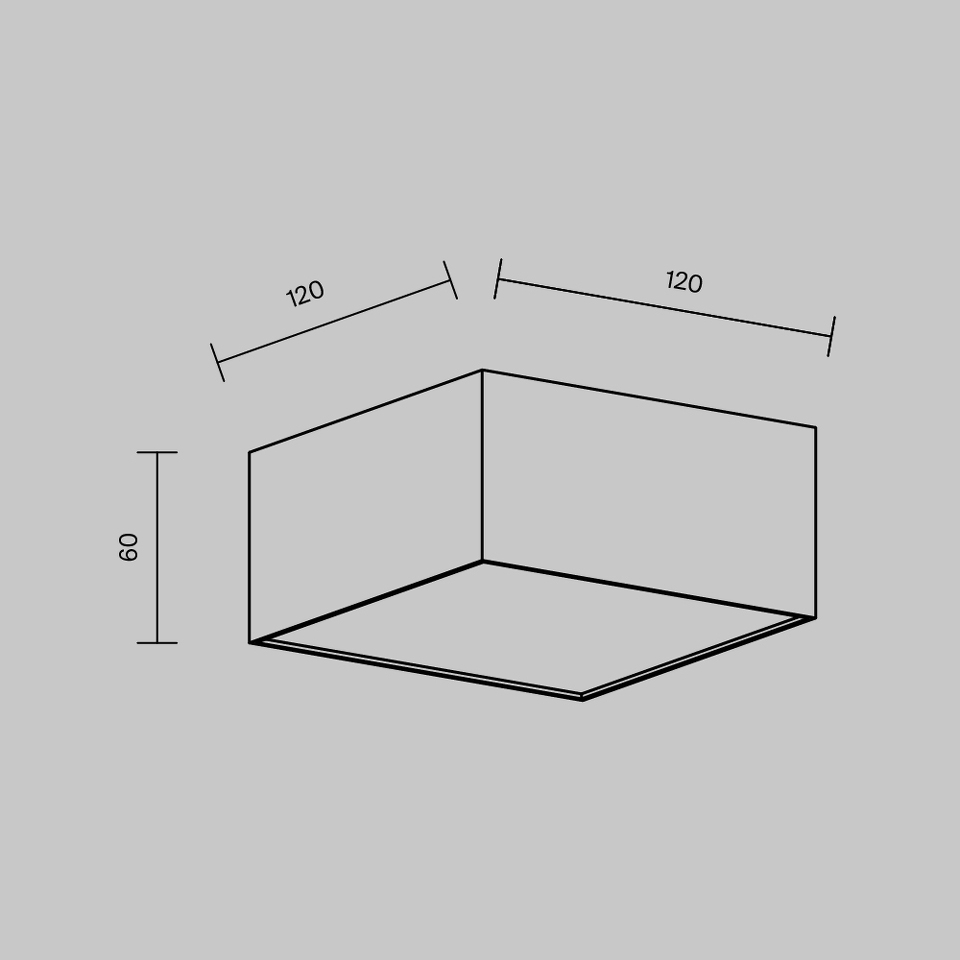 Фото №12  Потолочный светильник Technical C032CL-12W4K-SQ-B