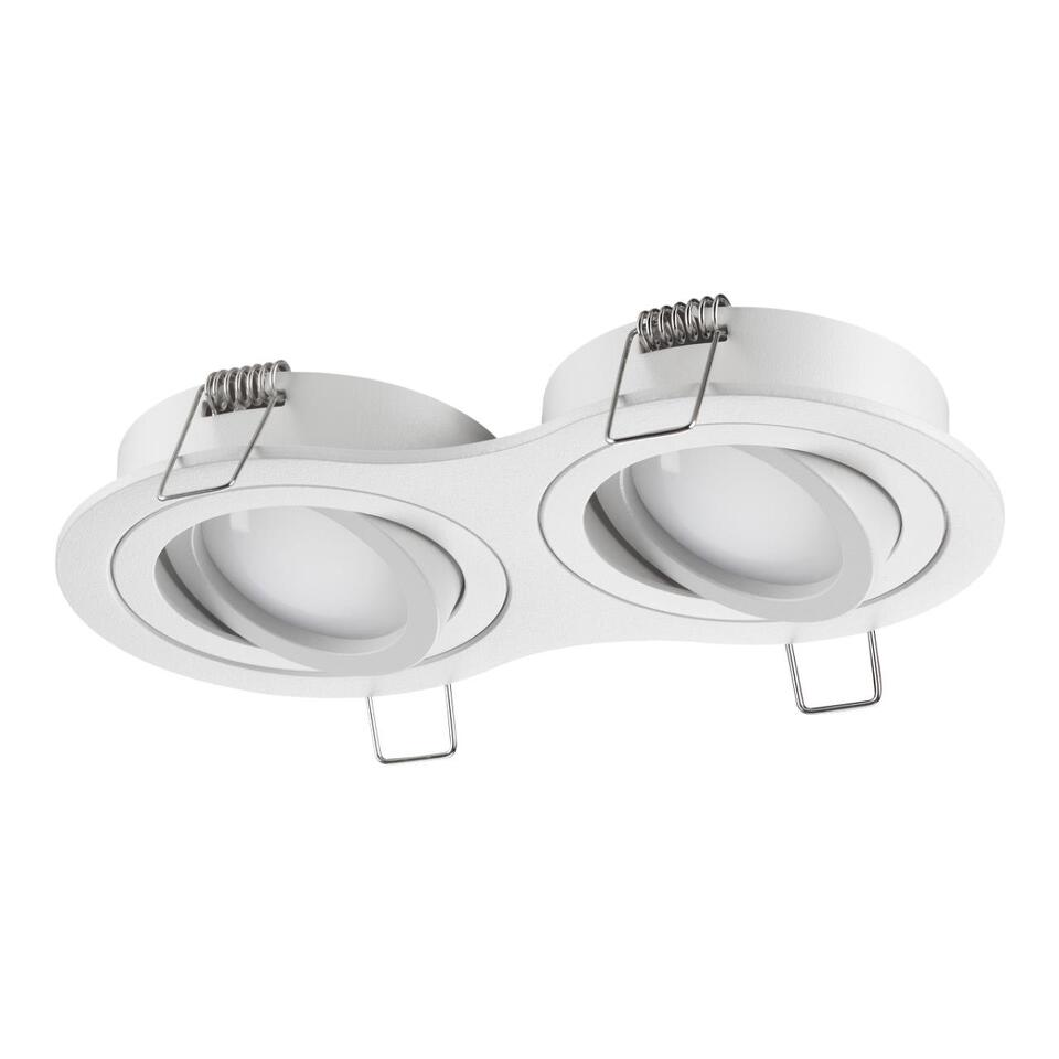 Фото №4  NOVOTECH 371023 WIR NT25 577 белый Светильник встраиваемый поворотный IP20 GU10 2*50W 220-240V MORUS
