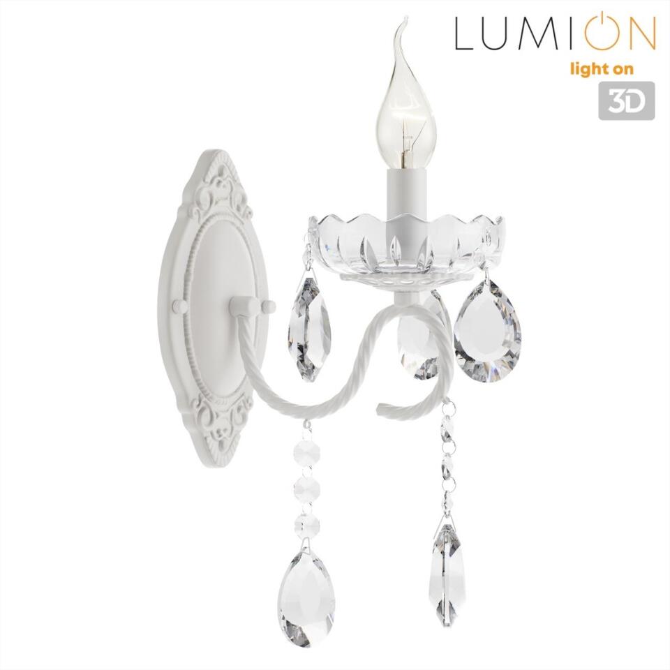 Фото №9  LUMION 8189/1W CLASSI LN26 091 белый металл/хрусталь Бра E14 1*40W 220V SNOW