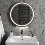 Превью фото №4  Watersense Зеркало Lina Supernova Black D60, LED подсветка, сенсор, антипар T20122