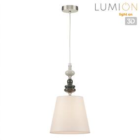 Фото LUMION 8283/1A CLASSI LN26 051 никель/белый, металл/керамика/текстиль Подвес Е14 1*40W 220V KENTUKI