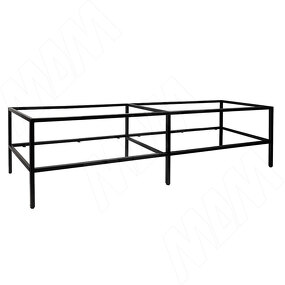 Фото PULSE Металлокаркас-тумба напольная для ТВ 1800x450x450мм, черный (RAL 9005, муар) (MF.03.1800x450x450.BLC)