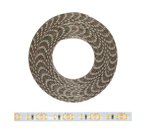 Фото Светодиодная лента DLIGHT, ширина 8 мм, длина 5000 мм, 120 led/м, 12 V, 9.6 W/м, теплый (3000K)