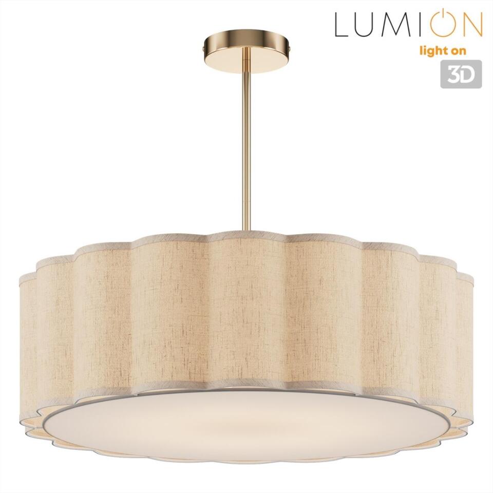 Фото №9  Люстра LUMION 8287/7 PROVENCE LN26 185 золотой/бежевый, металл/текстиль Люстра потолочная Е14 7*40W 220V KORTNI