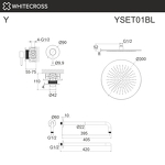 Превью фото №3  Система для душа скрытого монтажа WHITECROSS Y YSET01BL (черный мат)