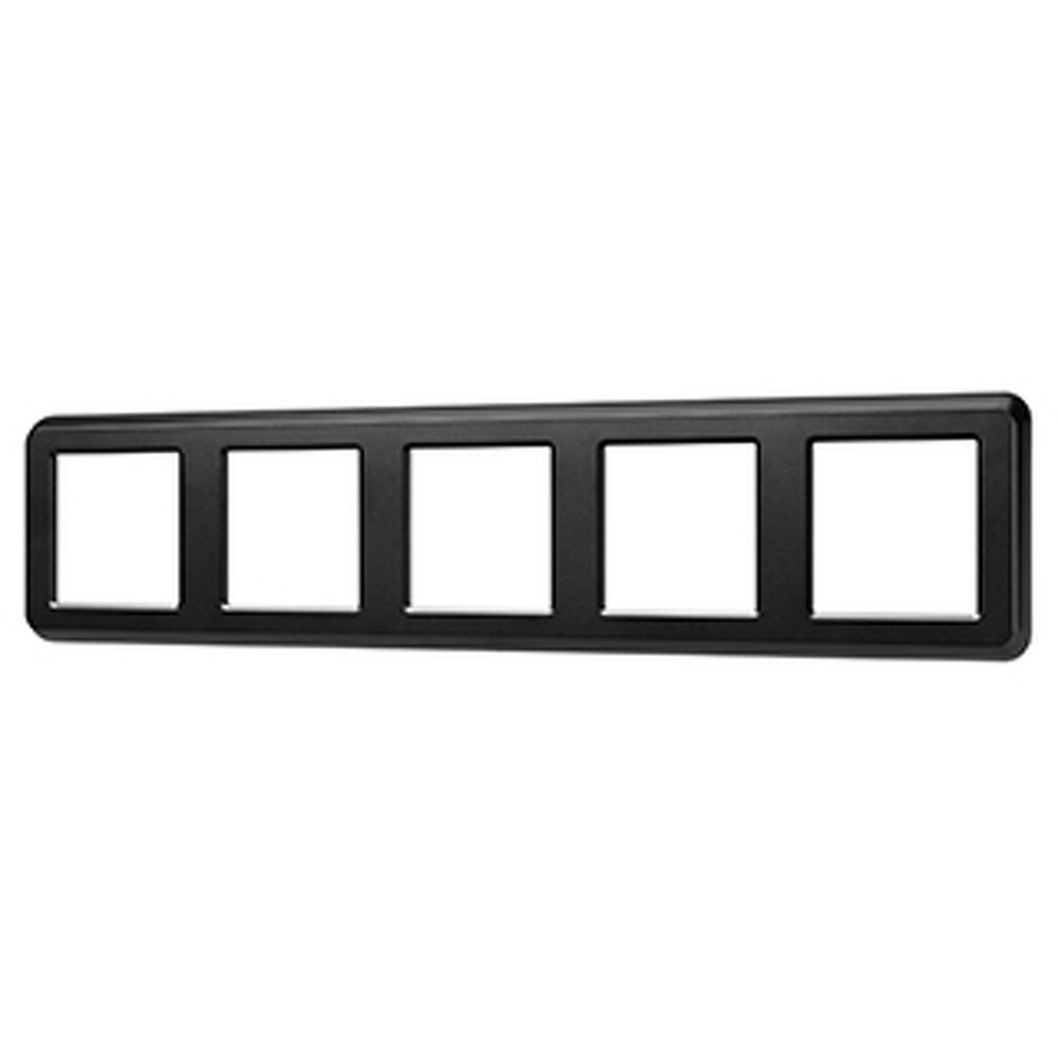 Фото №1  Рамка Arlight Рамка пластиковая FRM-VERSA-PL-5-BK ( -)
