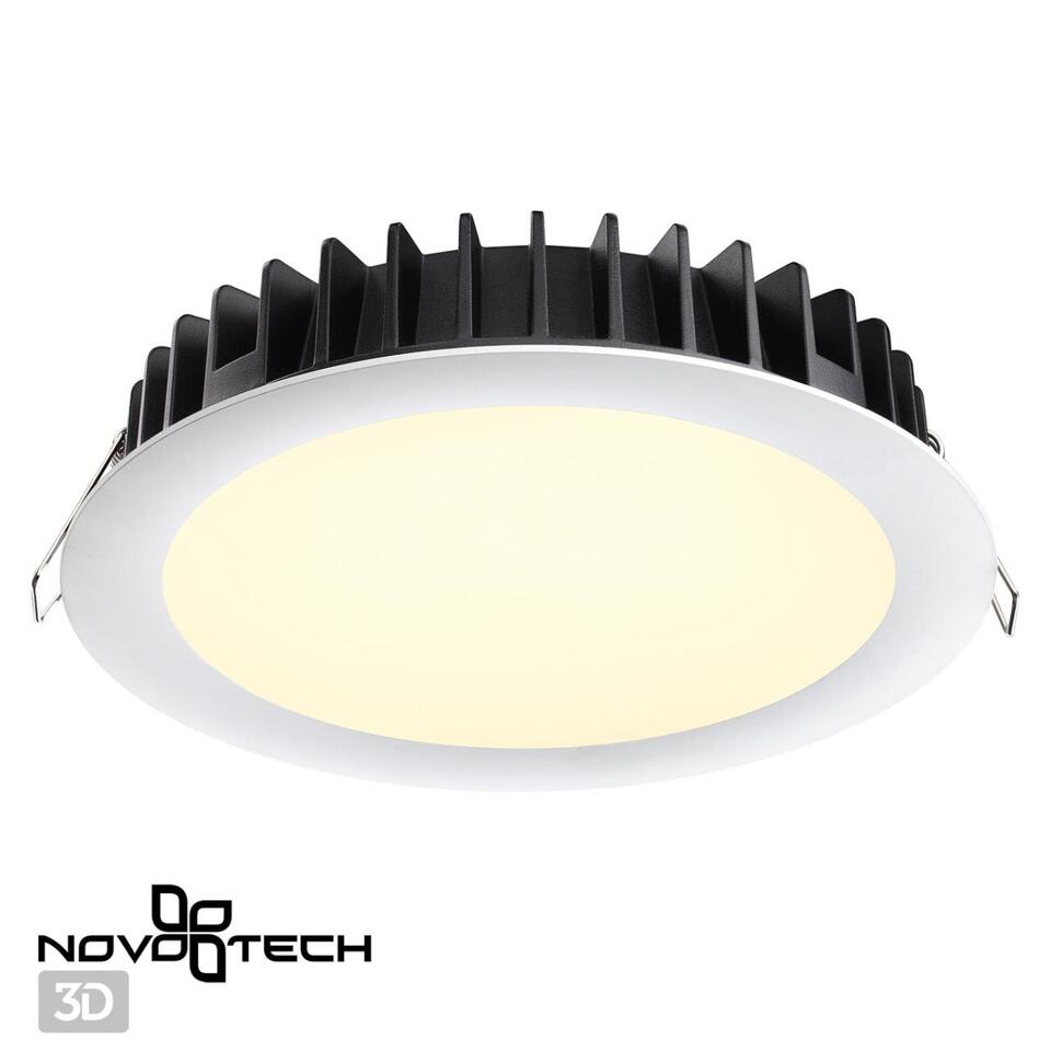 Фото №7  NOVOTECH 358955 SPOT NT22 444 белый Встраиваемый светодиодный светильник с переключателем цветовой температуры IP20 LED 3000К\4000К\6000К 20W 220V LANTE