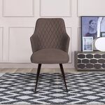 Превью фото №4  Top concept Стул поворотный на 90 градусов, функция возврата, антишум Хант ромб, бархат антрацит 14 / чёрный конус