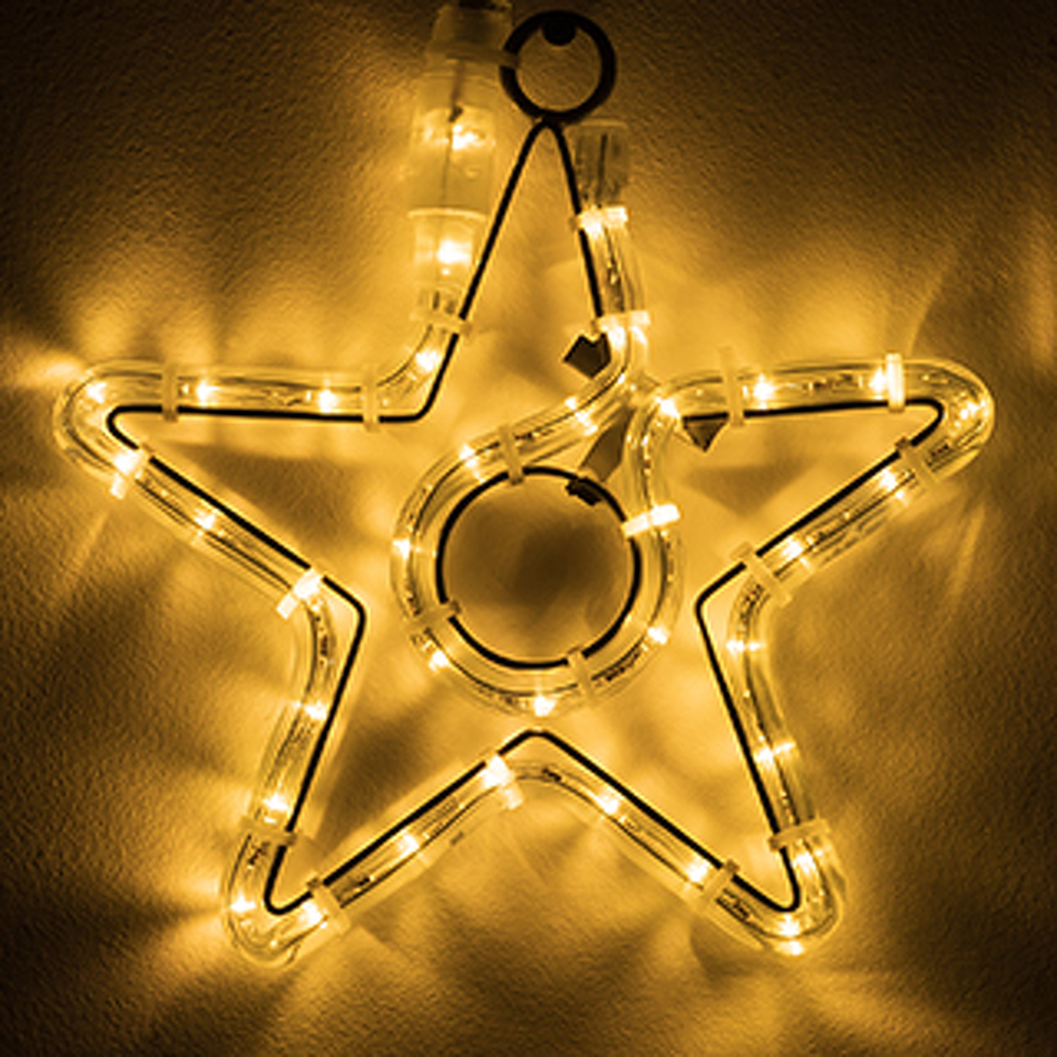 Фото №1  Ardecoled Фигура светодиодная ARD-STAR-M4-200x220-36LED Warm (230V, 2.5W) ( IP65)