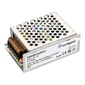 Фото Arlight Блок питания ARS-25-24 (24V, 1.1A, 25W) ( IP20 Сетка, 2 года)