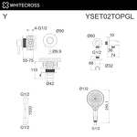 Превью фото №3  Система для душа скрытого монтажа WHITECROSS Y YSET02TOPGL (золото)