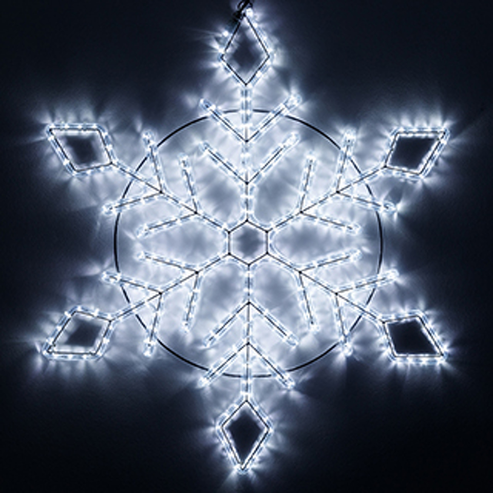 Фото №1  Ardecoled Фигура светодиодная ARD-SNOWFLAKE-M9-900x900-360LED White (230V, 22W) ( IP65)