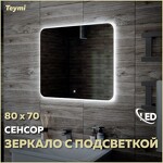 Превью фото №1  Teymi Зеркало Solli Oreol 80х70, LED подсветка, сенсор T20226S