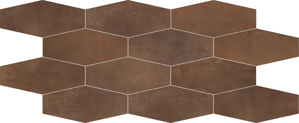 Фото №1  Мозаика ABK Мозаика MOSAICO LOSANGA RUST 30X60